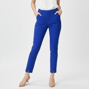Lily Morgan Royal Blue Cropped Stretchy Mid Rise Pants Size M/L